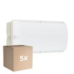 Confezione Multipack 5x Philips LED Sicurezza Ledinaire WL055V Bianca 6W 600lm - 830 Luce Calda -  | 374x150mm - IP65 - Sensore Di Movimento