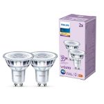 Confezione Multipack 2x Philips Faretti LED GU10 PAR16 4W 255lm 36D - 827 Bianco Molto Caldo