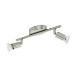 Eglo Luce da soffitto Buzz-LED Acciaio Nichel Satinato 2x2.8W 2x250lm - 830 Luce Calda -  | IP20 - Incl. 2x GU10