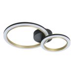 Eglo Luce da soffitto Calliera Acciaio Nero, Ottone 12W 1500lm - 830 Luce Calda -  | Dimmerabile