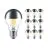 Confezione Multipack 10x Philips Classic LED Bulbo E27 Pera Mirror 7.2W 650lm 650lm - 827 Bianco Molto Caldo | Dimmerabile - Sostitutiva 60W
